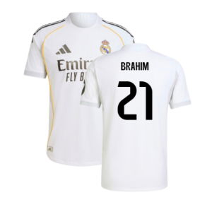 2025-2026 Real Madrid Authentic Home Shirt (Brahim 21)