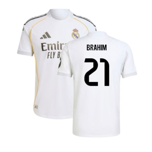 2025-2026 Real Madrid Authentic Home Shirt (Brahim 21)