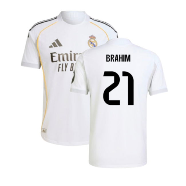 2025-2026 Real Madrid Authentic Home Shirt (Brahim 21)