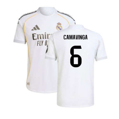 2025-2026 Real Madrid Authentic Home Shirt (Camavinga 6)