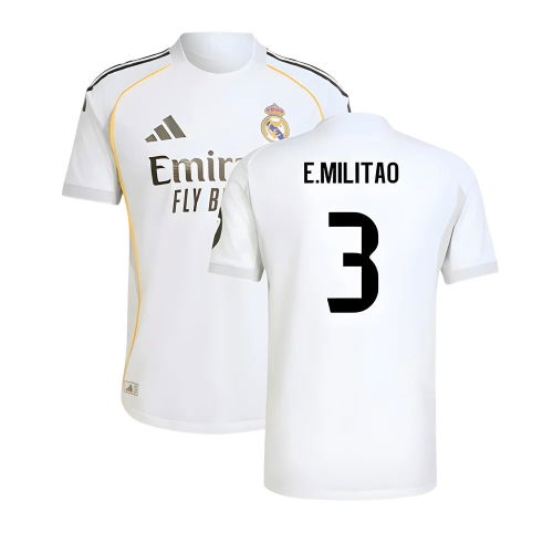 2025-2026 Real Madrid Authentic Home Shirt (E.Militao 3)