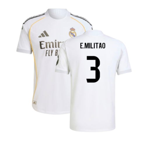 2025-2026 Real Madrid Authentic Home Shirt (E.Militao 3)