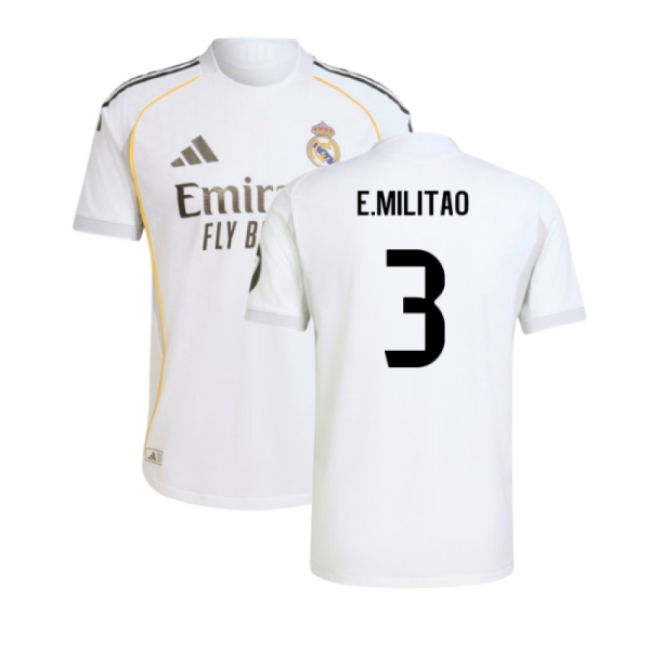 2025-2026 Real Madrid Authentic Home Shirt (E.Militao 3)