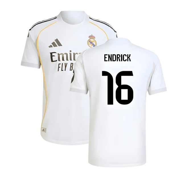 2025-2026 Real Madrid Authentic Home Shirt (Endrick 16)