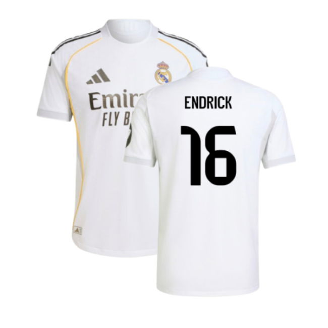 2025-2026 Real Madrid Authentic Home Shirt (Endrick 16)