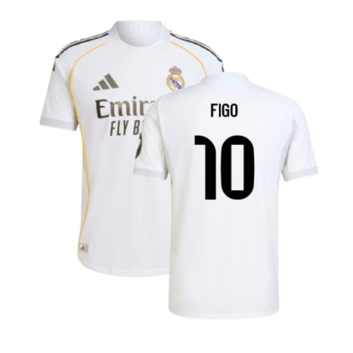 2025-2026 Real Madrid Authentic Home Shirt (Figo 10)