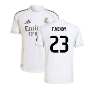 2025-2026 Real Madrid Authentic Home Shirt (F.Mendy 23)