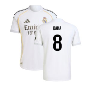 2025-2026 Real Madrid Authentic Home Shirt (Kaka 8)