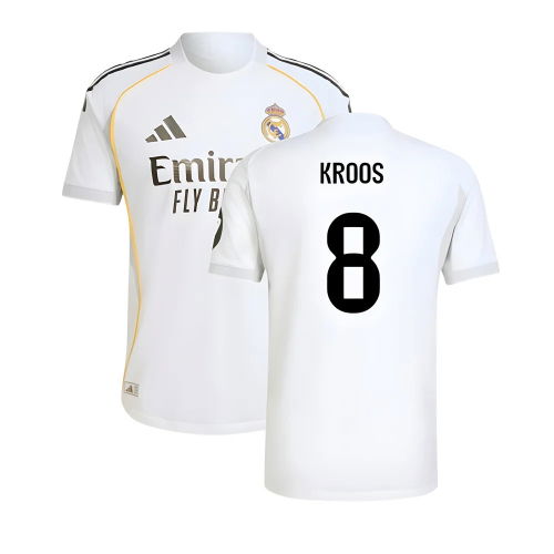 2025-2026 Real Madrid Authentic Home Shirt (Kroos 8)