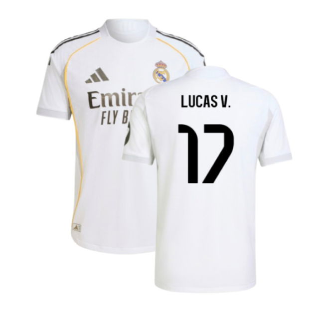 2025-2026 Real Madrid Authentic Home Shirt (Lucas V. 17)