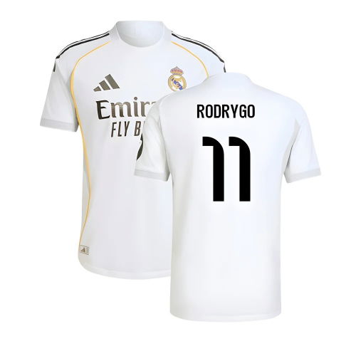 2025-2026 Real Madrid Authentic Home Shirt (Rodrygo 11)