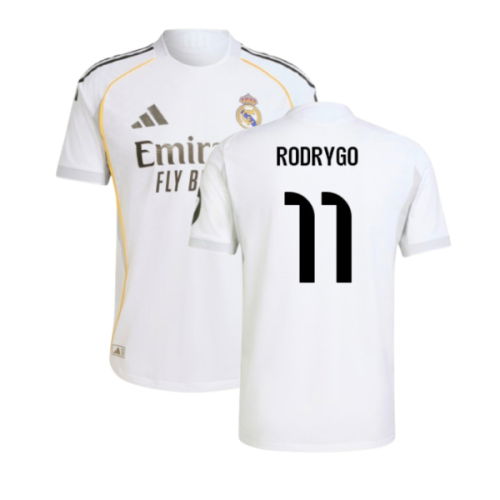 2025-2026 Real Madrid Authentic Home Shirt (Rodrygo 11)