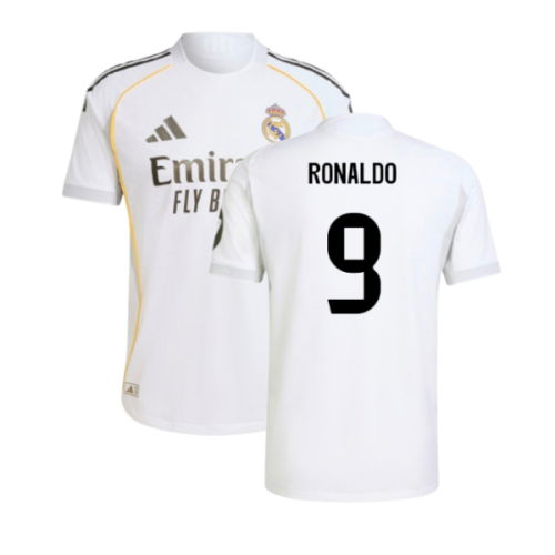 2025-2026 Real Madrid Authentic Home Shirt (Ronaldo 9)