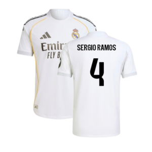 2025-2026 Real Madrid Authentic Home Shirt (Sergio Ramos 4)