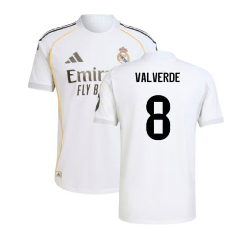 2025-2026 Real Madrid Authentic Home Shirt (Valverde 8)