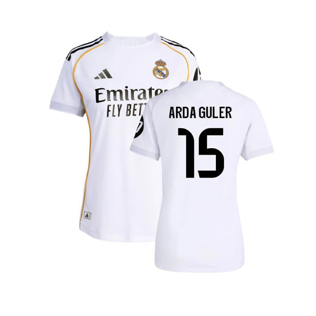 2025-2026 Real Madrid Authentic Home Shirt (Womens) (Arda Guler 15)