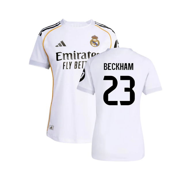 2025-2026 Real Madrid Authentic Home Shirt (Womens) (Beckham 23)