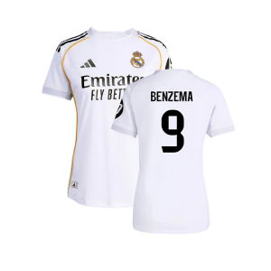 2025-2026 Real Madrid Authentic Home Shirt (Womens) (Benzema 9)