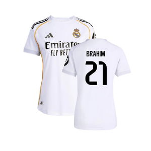 2025-2026 Real Madrid Authentic Home Shirt (Womens) (Brahim 21)