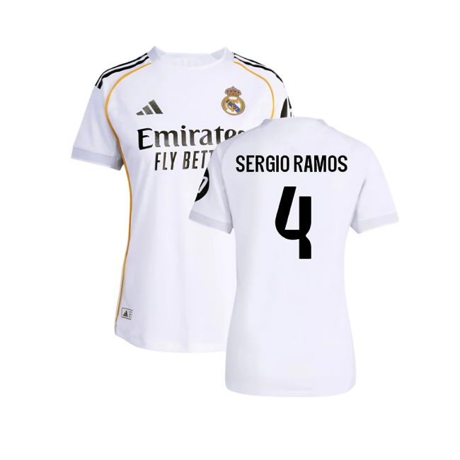 2025-2026 Real Madrid Authentic Home Shirt (Womens) (Sergio Ramos 4)