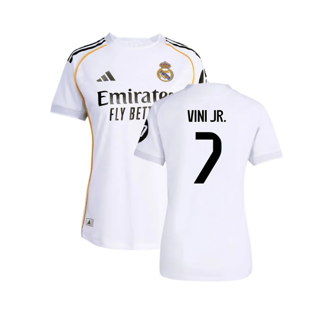 2025-2026 Real Madrid Authentic Home Shirt (Womens) (Vini Jr. 7)