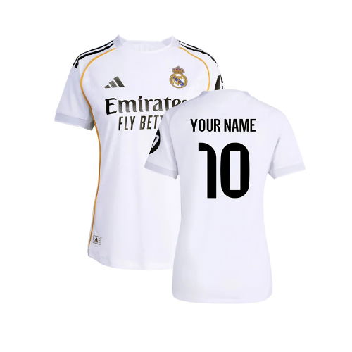 2025-2026 Real Madrid Authentic Home Shirt (Womens) (Your Name)