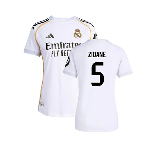 2025-2026 Real Madrid Authentic Home Shirt (Womens) (Zidane 5)