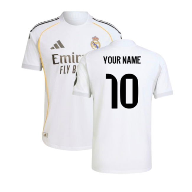 2025-2026 Real Madrid Authentic Home Shirt (Your Name)