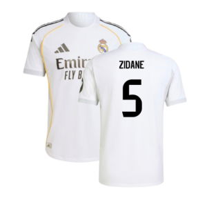 2025-2026 Real Madrid Authentic Home Shirt (Zidane 5)