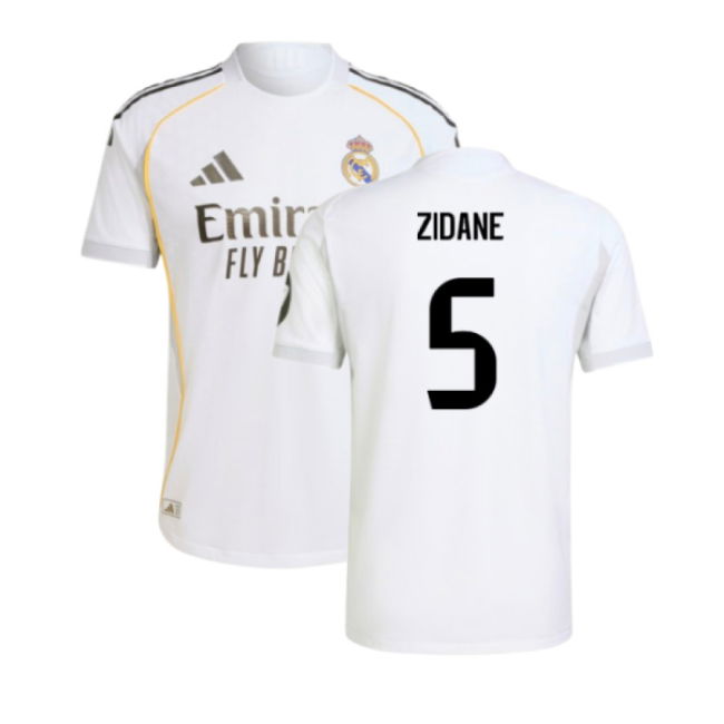 2025-2026 Real Madrid Authentic Home Shirt (Zidane 5)
