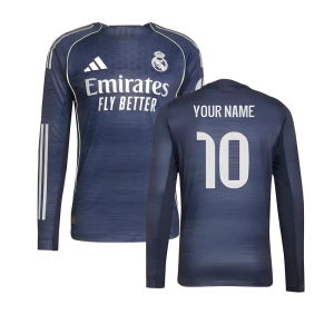 2025-2026 Real Madrid Authentic Long Sleeve Away Shirt