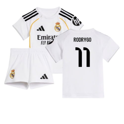 2025-2026 Real Madrid Home Baby Kit (Rodrygo 11)