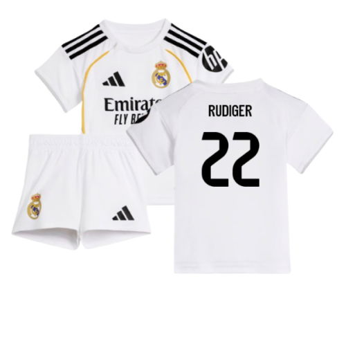 2025-2026 Real Madrid Home Baby Kit (Rudiger 22)