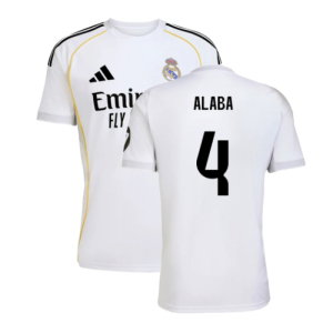 2025-2026 Real Madrid Home Shirt (Alaba 4)