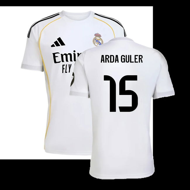 2025-2026 Real Madrid Home Shirt (Arda Guler 15)