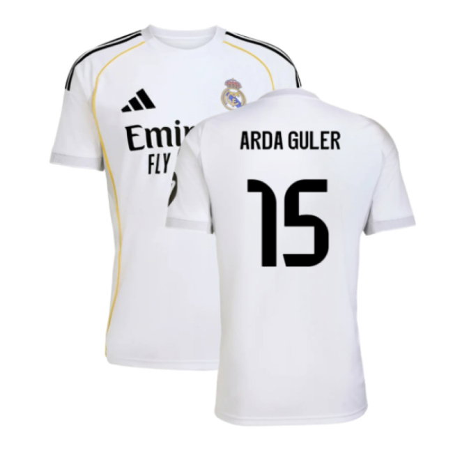 2025-2026 Real Madrid Home Shirt (Arda Guler 15)