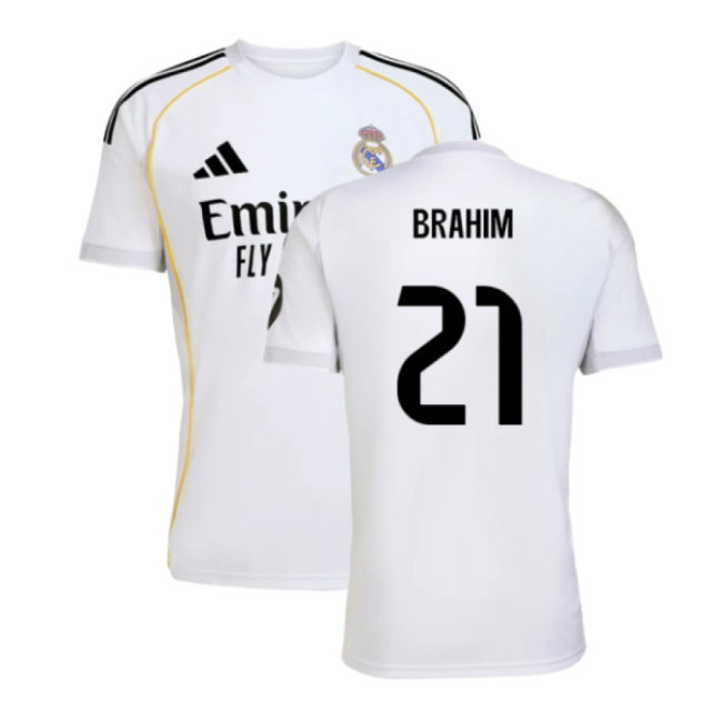 2025-2026 Real Madrid Home Shirt (Brahim 21)