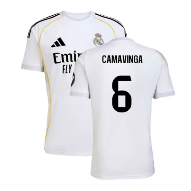 2025-2026 Real Madrid Home Shirt (Camavinga 6)
