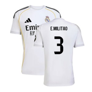 2025-2026 Real Madrid Home Shirt (E.Militao 3)