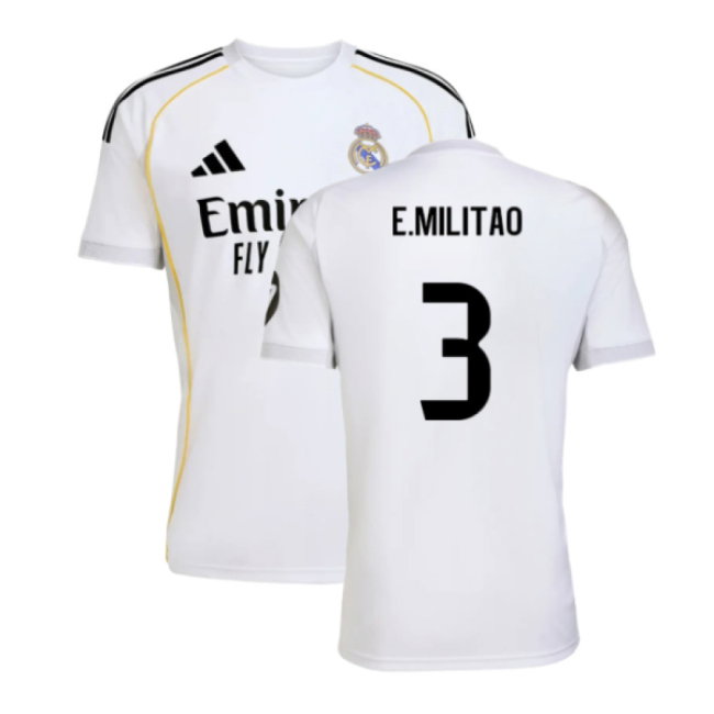 2025-2026 Real Madrid Home Shirt (E.Militao 3)