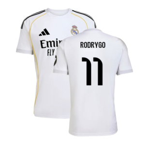 2025-2026 Real Madrid Home Shirt (Rodrygo 11)