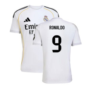 2025-2026 Real Madrid Home Shirt (Ronaldo 9)