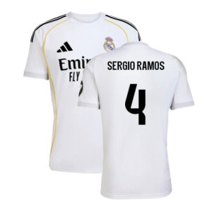 2025-2026 Real Madrid Home Shirt (Sergio Ramos 4)