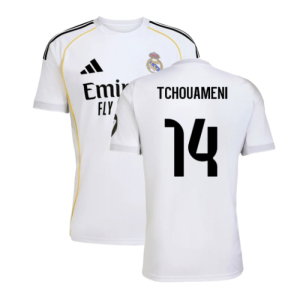 2025-2026 Real Madrid Home Shirt (Tchouameni 14)