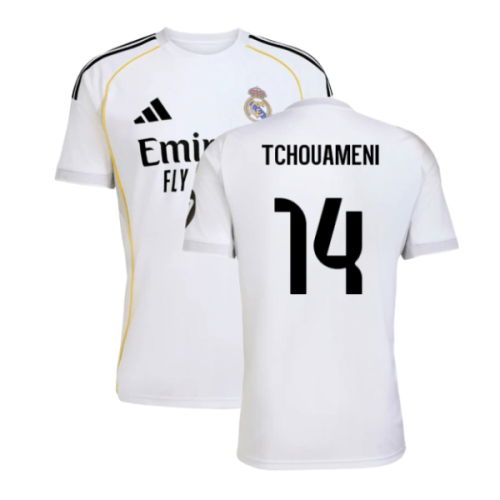2025-2026 Real Madrid Home Shirt (Tchouameni 14)