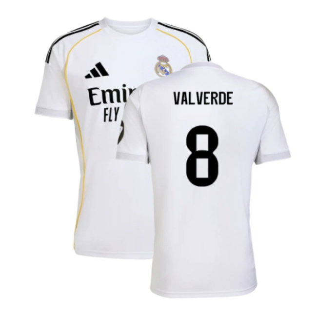 2025-2026 Real Madrid Home Shirt (Valverde 8)