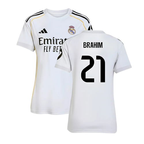 2025-2026 Real Madrid Home Shirt (Womens) (Brahim 21)