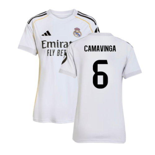 2025-2026 Real Madrid Home Shirt (Womens) (Camavinga 6)