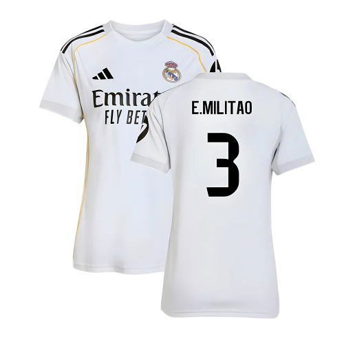 2025-2026 Real Madrid Home Shirt (Womens) (E.Militao 3)
