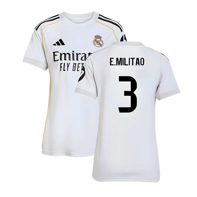 2025-2026 Real Madrid Home Shirt (Womens) (E.Militao 3)